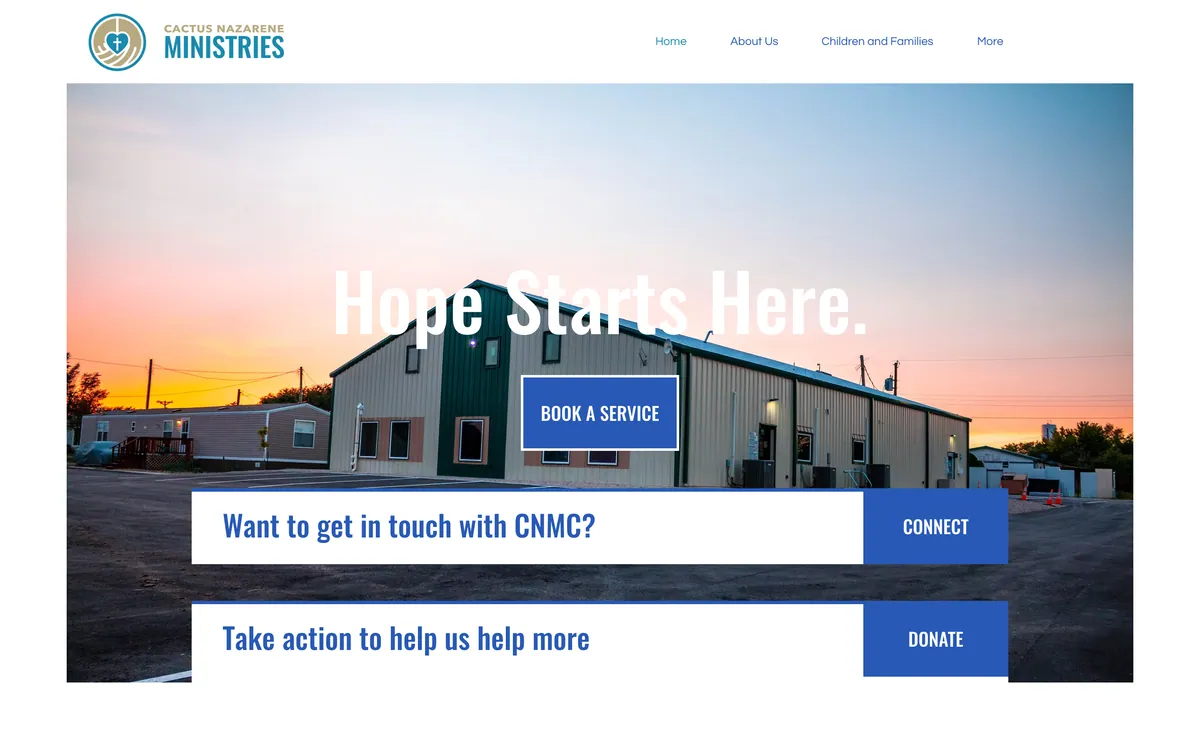 Cactus Nazarene Ministry Centre live site preview